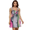 Aesthetics Tropical Flowers Ruffle Strap Babydoll Chiffon Dress View1