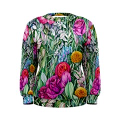 Cottagecore Tropical Flowers Women s Sweatshirt by GardenOfOphir