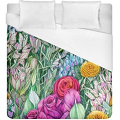 Cottagecore Tropical Flowers Duvet Cover (king Size)