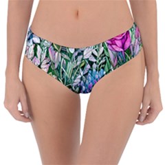 Cottagecore Tropical Flowers Reversible Classic Bikini Bottoms by GardenOfOphir