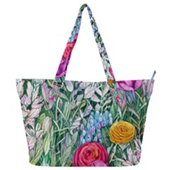 Cottagecore Tropical Flowers Full Print Shoulder Bag by GardenOfOphir