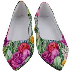 Cottagecore Tropical Flowers Women s Block Heels  by GardenOfOphir