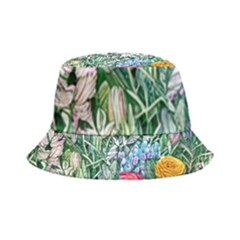 Cottagecore Tropical Flowers Inside Out Bucket Hat by GardenOfOphir