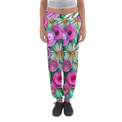 Tropical Flowers Pattern Women s Jogger Sweatpants by GardenOfOphir