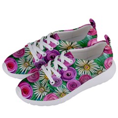 Tropical Flowers Pattern Women s Lightweight Sports Shoes by GardenOfOphir