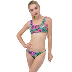 Tropical Flowers Pattern The Little Details Bikini Set by GardenOfOphir