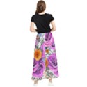 Country-chic Watercolor Flowers Maxi Chiffon Skirt View2