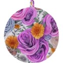 Country-chic Watercolor Flowers Round Trivet View1