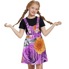 Country-chic Watercolor Flowers Kids  Apron Dress by GardenOfOphir