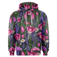 Cheerful Watercolor Flowers Men s Overhead Hoodie by GardenOfOphir