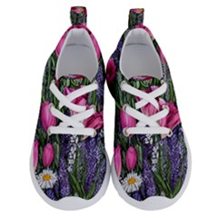 Cheerful Watercolor Flowers Running Shoes by GardenOfOphir