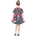 Cheerful Watercolor Flowers Kids  Smock Dress View2