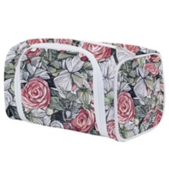 Retro Topical Botanical Flowers Toiletries Pouch