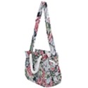 Retro Topical Botanical Flowers Rope Handles Shoulder Strap Bag View1