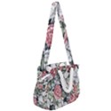 Retro Topical Botanical Flowers Rope Handles Shoulder Strap Bag View2