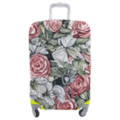 Retro Topical Botanical Flowers Luggage Cover (medium) by GardenOfOphir