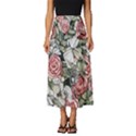 Retro Topical Botanical Flowers Classic Midi Chiffon Skirt View1