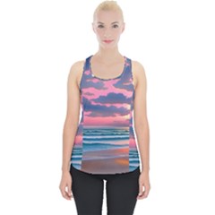 Sunset Over The Beach Piece Up Tank Top by GardenOfOphir