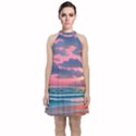 Sunset Over The Beach Velvet Halter Neckline Dress  View1