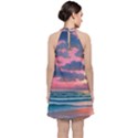 Sunset Over The Beach Velvet Halter Neckline Dress  View2