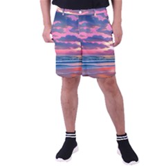 Sunset Over The Beach Men s Pocket Shorts by GardenOfOphir