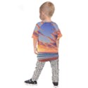 Summer Sunset Over Beach Kids  Raglan Tee View2