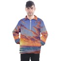 Summer Sunset Over Beach Men s Half Zip Pullover View1