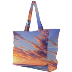 Summer Sunset Over Beach Simple Shoulder Bag by GardenOfOphir