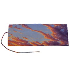 Summer Sunset Over Beach Roll Up Canvas Pencil Holder (s) by GardenOfOphir