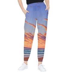 Summer Sunset Over Beach Tapered Pants by GardenOfOphir