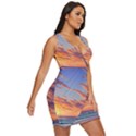 Summer Sunset Over Beach Draped Bodycon Dress View3