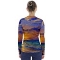 Nature Sunset V-Neck Long Sleeve Top View2