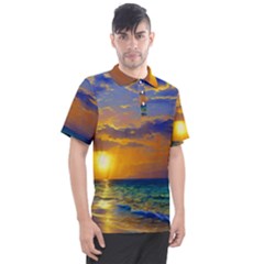 Nature Sunset Men s Polo Tee by GardenOfOphir