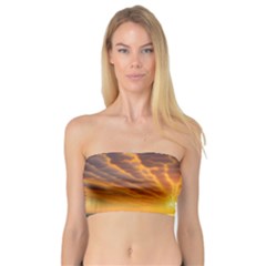 Waves At Sunset Bandeau Top by GardenOfOphir