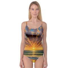 Waves At Sunset Camisole Leotard  by GardenOfOphir