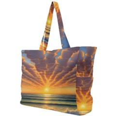 Waves At Sunset Simple Shoulder Bag by GardenOfOphir