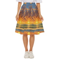 Waves At Sunset Classic Short Skirt