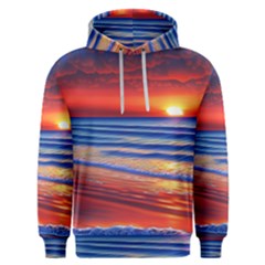 Golden Sunset Over Beach Men s Overhead Hoodie by GardenOfOphir