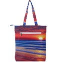 Golden Sunset Over Beach Double Zip Up Tote Bag View2