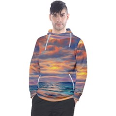 Serene Sunset Over Beach Men s Pullover Hoodie by GardenOfOphir