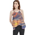 Serene Sunset Over Beach Flowy Camisole Tank Top View1