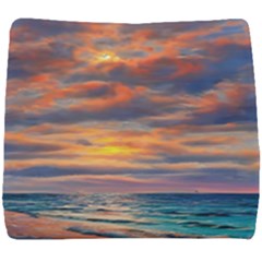 Serene Sunset Over Beach Seat Cushion by GardenOfOphir