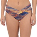 Serene Sunset Over Beach Double Strap Halter Bikini Bottoms View1