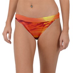 Reflecting Sunset Over Beach Band Bikini Bottoms by GardenOfOphir