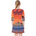 Reflecting Sunset Over Beach Quarter Sleeve Pocket Dress View2