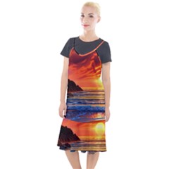 Reflecting Sunset Over Beach Camis Fishtail Dress by GardenOfOphir