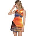 Reflecting Sunset Over Beach Sleeveless High Waist Mini Dress View2