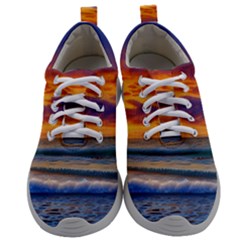 Summer Sunset Over The Ocean Mens Athletic Shoes by GardenOfOphir