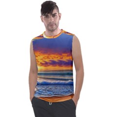 Summer Sunset Over The Ocean Men s Regular Tank Top by GardenOfOphir