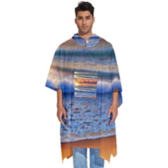 Summer Sunset Over The Ocean Men s Hooded Rain Ponchos